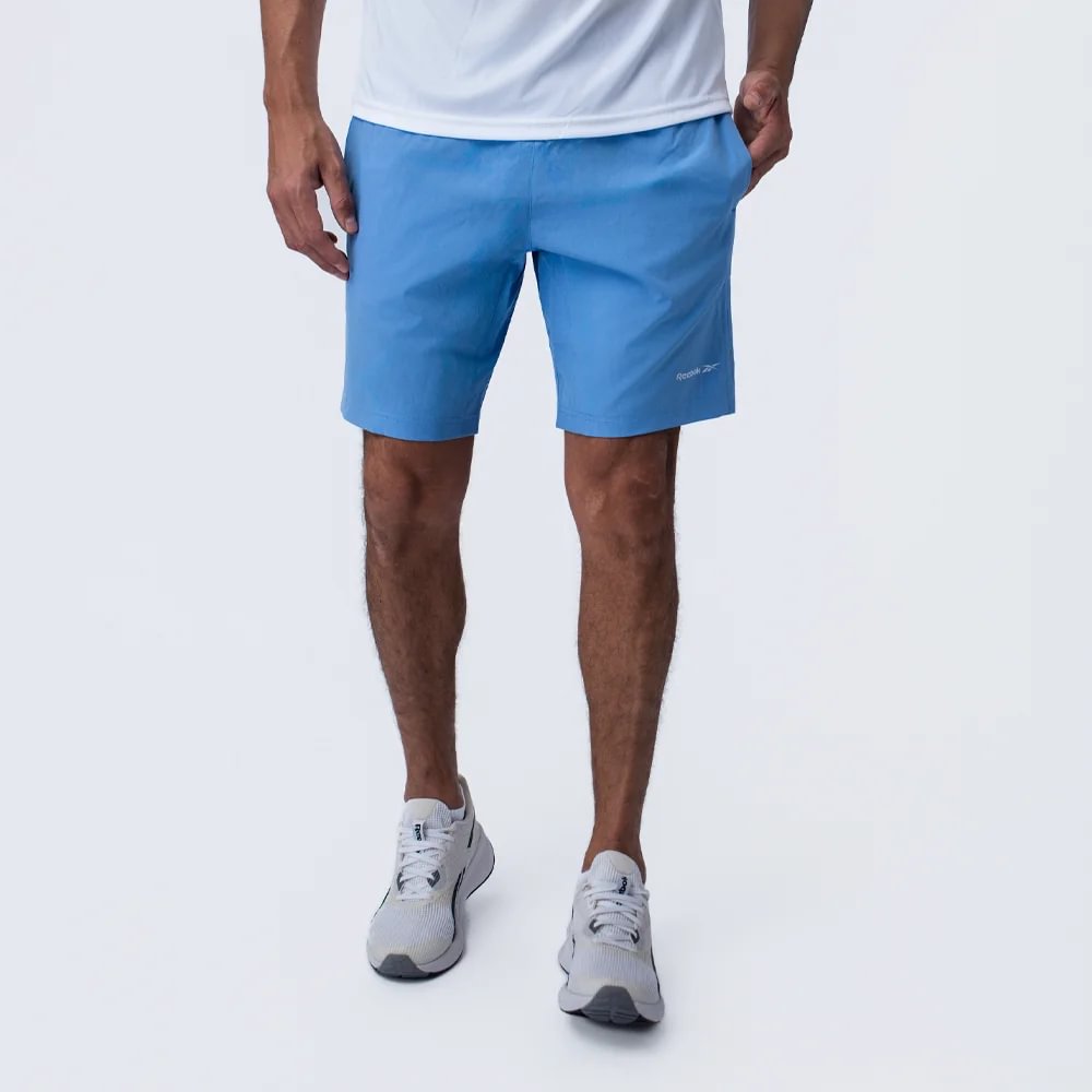 Shorts Azul | Poly Long Logo Short | Hombre