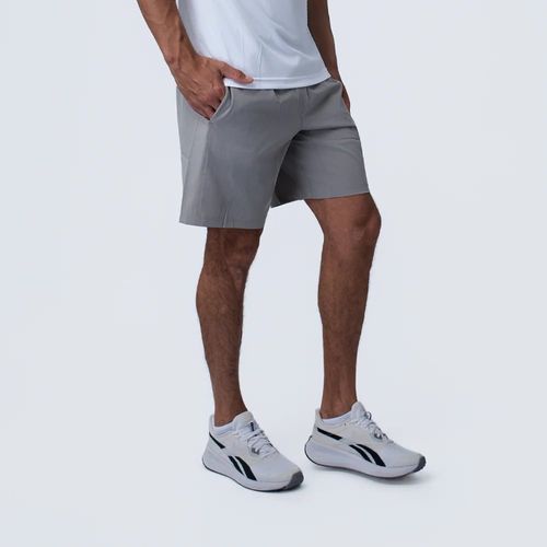 Shorts Gris | Poly Long Logo Short | Hombre