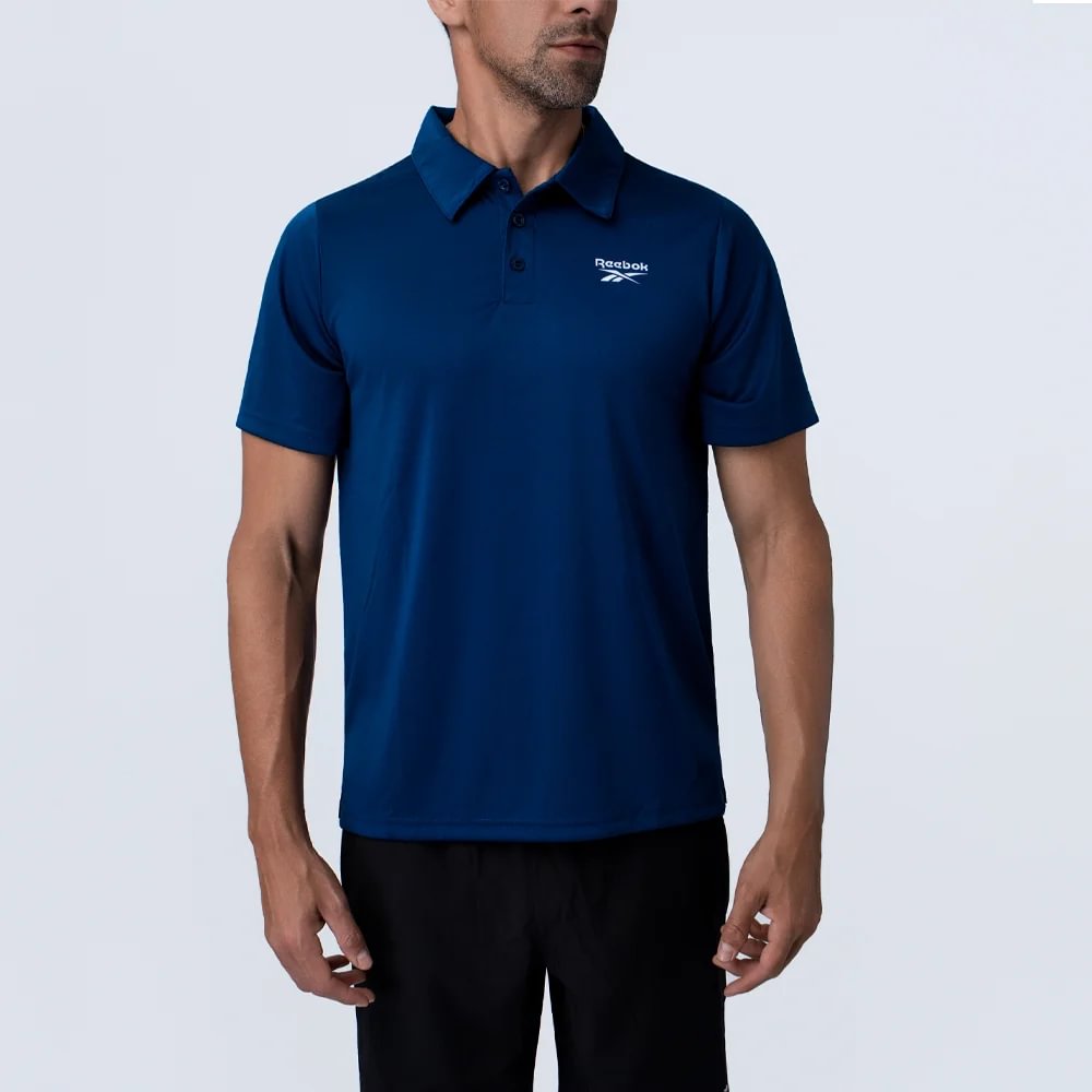 Polo Azul | Poly Ss Polo Shirt | Hombre - Imagen 4