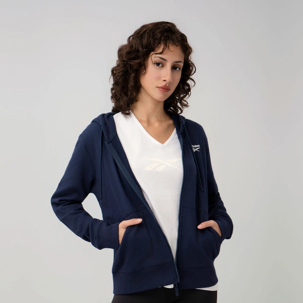 Polera Con Capucha Classics | Women Small Logo Fz Hoodie | Mujer - Imagen 4