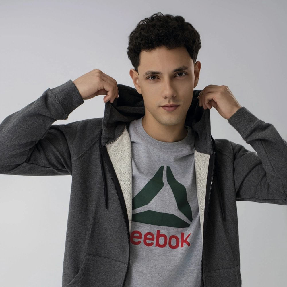 Polera Classics | Zip Melange Terry Hoodie | Hombre - Imagen 4