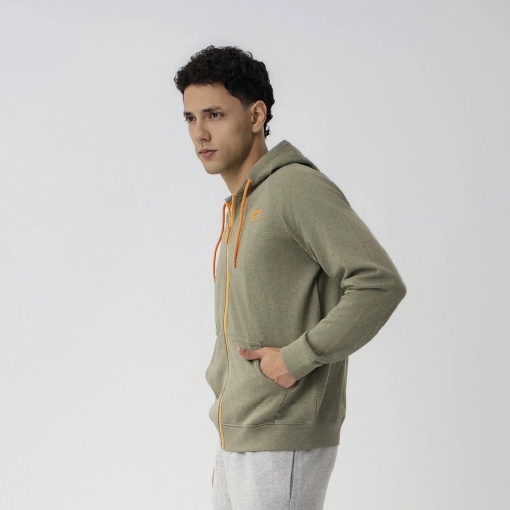 Polera Classics | Zip Melange Terry Hoodie | Hombre - Imagen 2