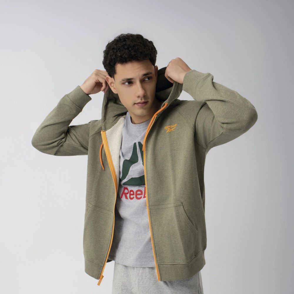 Polera Classics | Zip Melange Terry Hoodie | Hombre - Imagen 4