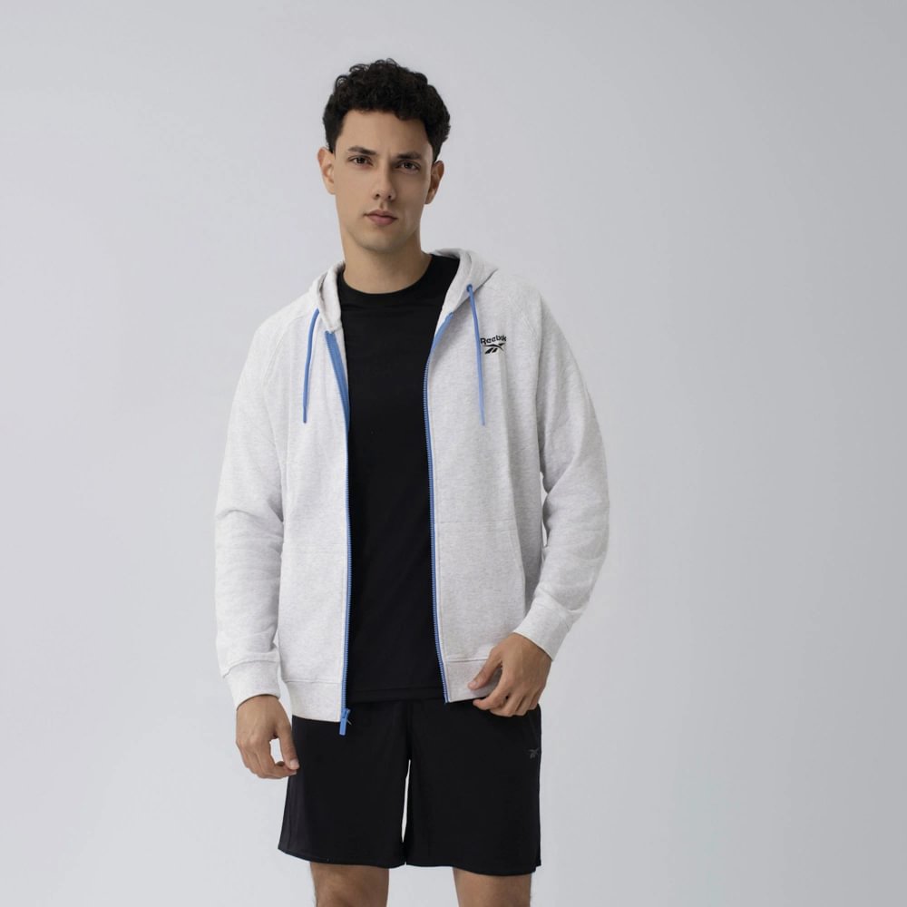 Polera Classics | Zip Melange Terry Hoodie | Hombre - Imagen 1