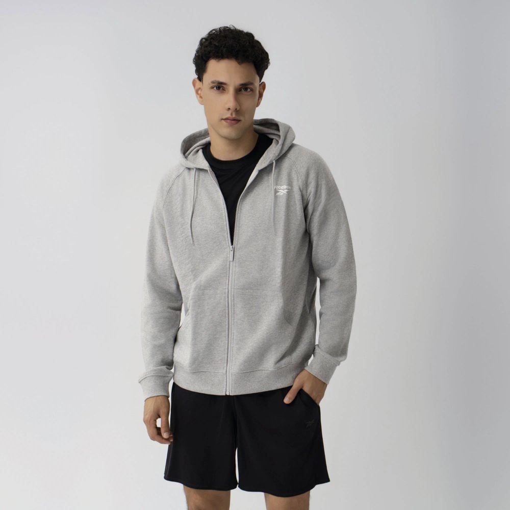 Polera Classics | Zip Melange Terry Hoodie | Hombre - Imagen 1