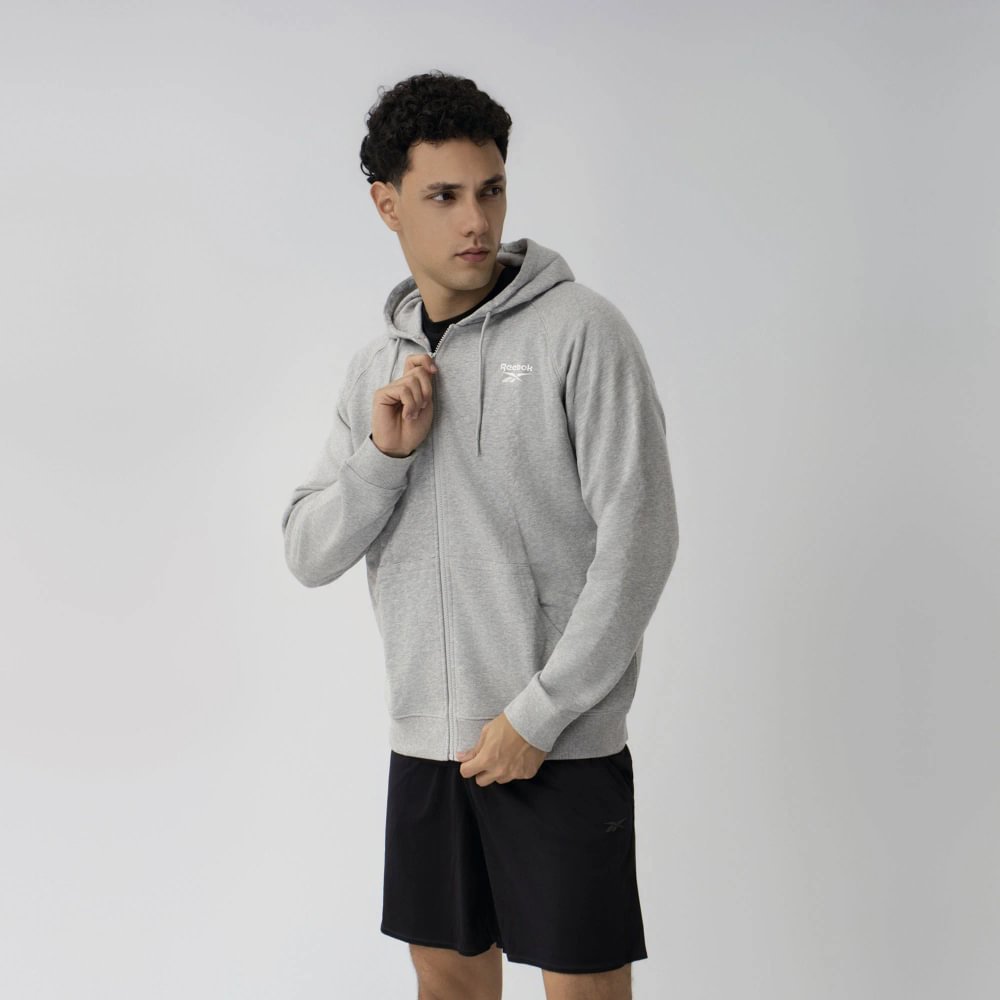 Polera Classics | Zip Melange Terry Hoodie | Hombre - Imagen 3