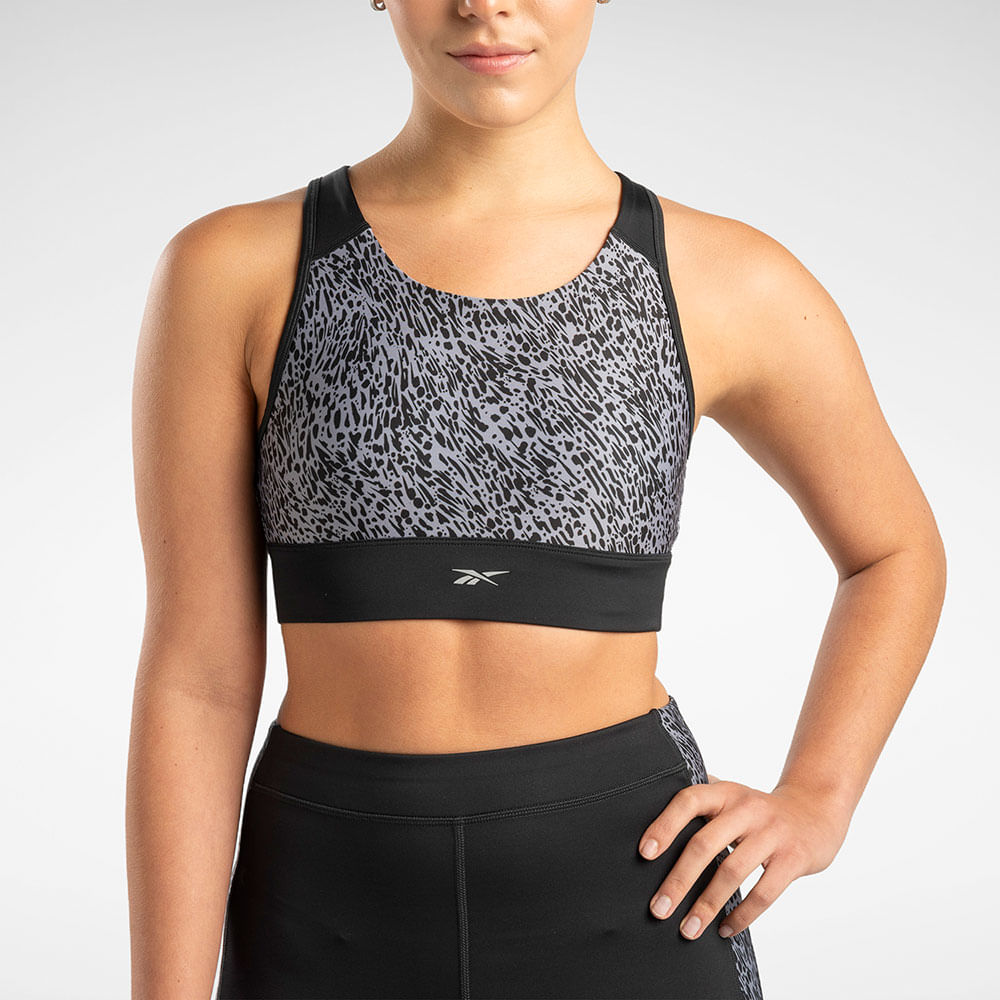 Un Top para correr de gran sujeción con estampado texturizado